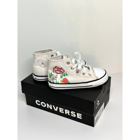 Converse Kids High Tops 9 – Blush Hush Firestormed Pink – Chuck Taylor All Star - Picture 2 of 5